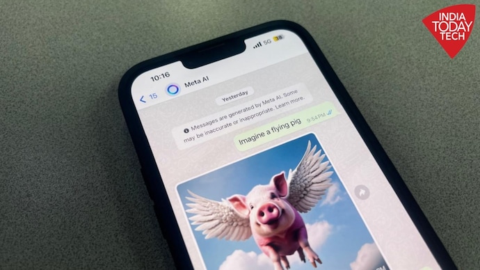 Flying pig image generated by Meta AI, India Today