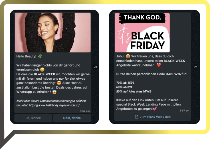 WhatsApp marketing campaign Black Friday