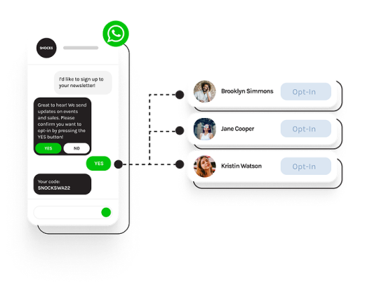 Opt-in Sammeln in WhatsApp mit WhatsApp Business API