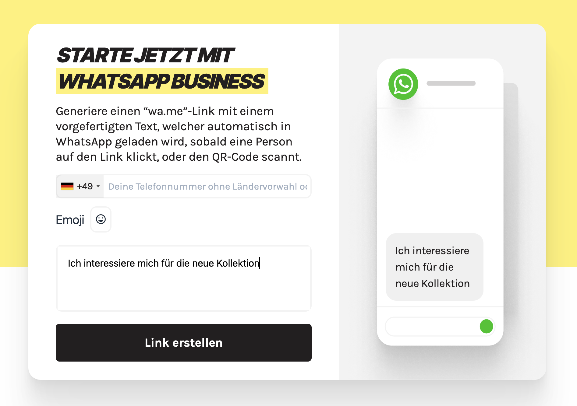 charles whatsapp link generator